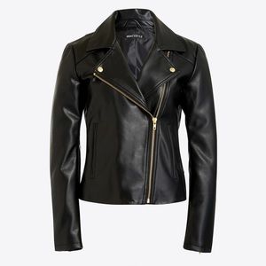 J. Crew factory faux leather moto jacket